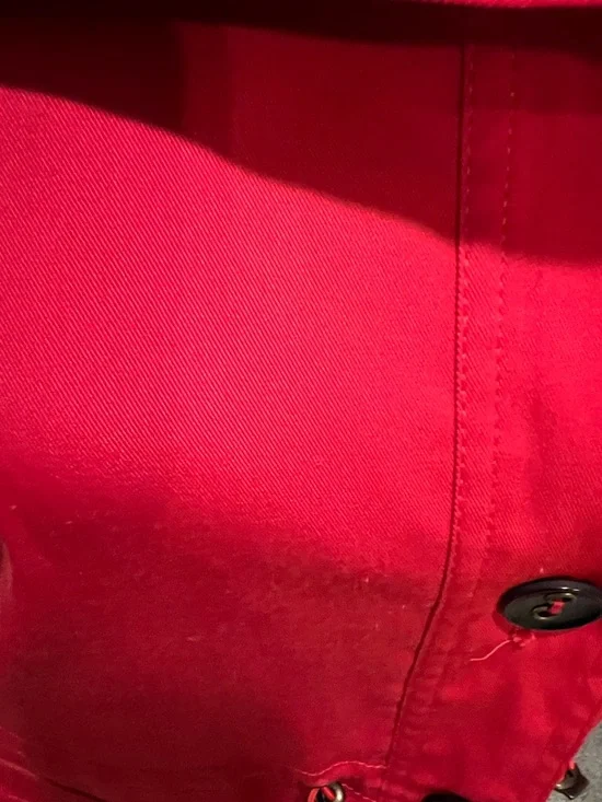 Ruby Rd. Vibrant Red Button-Front Utility Jacket - Picture 6 of 10